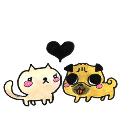 [LINEスタンプ] 文字無しスタンプ PUG