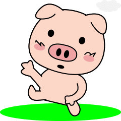 [LINEスタンプ] 動く！のんき豚の「豚丸」の画像（メイン）
