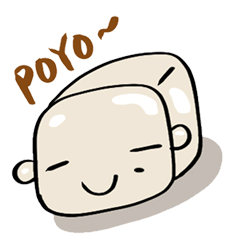 [LINEスタンプ] Poyo the Koyadofu (ENG)の画像（メイン）
