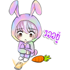 [LINEスタンプ] Ammieka bunny girl Animation 1