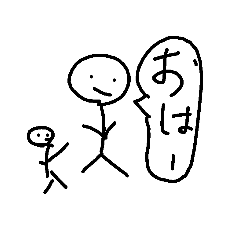 [LINEスタンプ] simple human Life