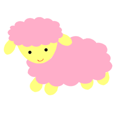 [LINEスタンプ] pink lamb