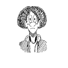 [LINEスタンプ] Curly hair people 3