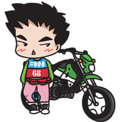 [LINEスタンプ] Motorcycle Racerの画像（メイン）