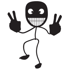 [LINEスタンプ] i Black Head