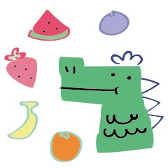 [LINEスタンプ] Fruity crocodileの画像（メイン）