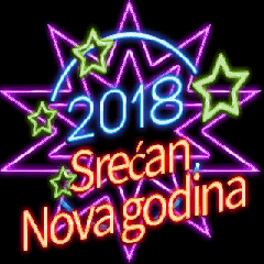 [LINEスタンプ] [artshop] 2018 Happy New.Year！ Neon (sr)