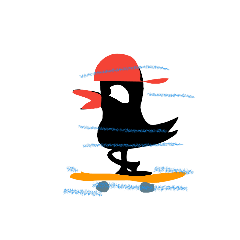 [LINEスタンプ] 赤いクチバシの鳥っ