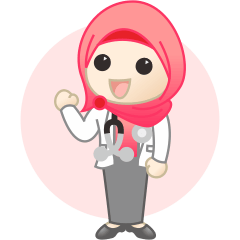 [LINEスタンプ] Mrs. Doctor Hijab Lifeの画像（メイン）