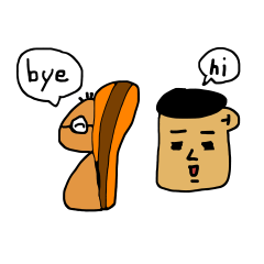 [LINEスタンプ] hi hi man ＆ bye bye mouse