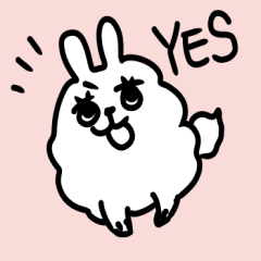 [LINEスタンプ] Fat Cat AND RABBIT