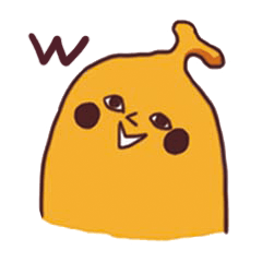 [LINEスタンプ] W-this banana is broken！