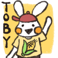 [LINEスタンプ] Bunny's Family:Tobyの画像（メイン）