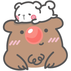 [LINEスタンプ] Shy Monster ＆ Big