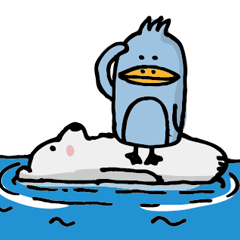 [LINEスタンプ] Tim and Edward Polar bear and penguin