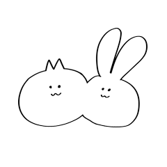 [LINEスタンプ] うさぎアンドねこ