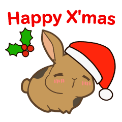 [LINEスタンプ] ウサギ : クリスマス＆ニューイヤーの画像（メイン）