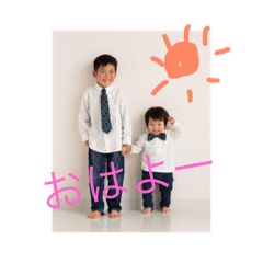 [LINEスタンプ] 我が家の仲良し兄弟