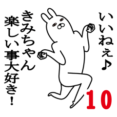 [LINEスタンプ] きみちゃんが使う面白名前スタンプ10