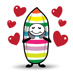 [LINEスタンプ] Rainbow bean