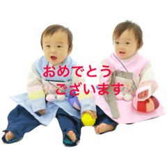 [LINEスタンプ] twins-baby