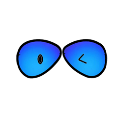 [LINEスタンプ] lens eye tell the feeling.