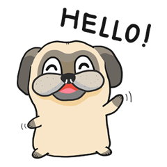 [LINEスタンプ] Piggy Puggy (EN)