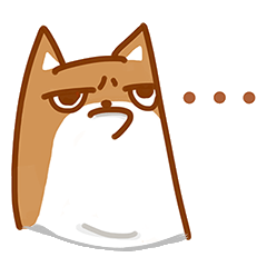 [LINEスタンプ] Not cute Shiba dogs