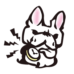 [LINEスタンプ] French bulldog BuBu's Life
