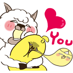 [LINEスタンプ] World-weary chicken ＆ Enthusiasm alpaca