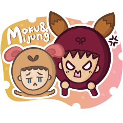 [LINEスタンプ] Moku and Mijung！