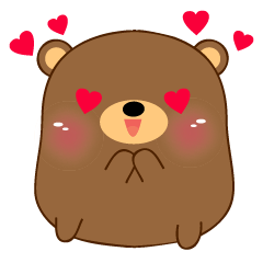 [LINEスタンプ] Cute Fat Bear Sticker(eng)