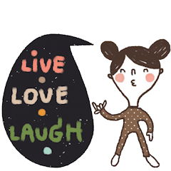 [LINEスタンプ] Melanie is very very Happy.