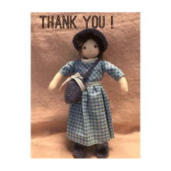 [LINEスタンプ] message from dress-up dolls