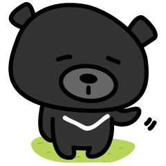 [LINEスタンプ] 台湾かわいい黒いクマの画像（メイン）