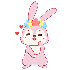 [LINEスタンプ] はなウサギ