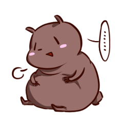 [LINEスタンプ] fat fat brown bear