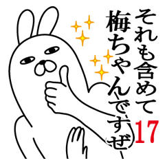 [LINEスタンプ] うめちゃんが使う名前スタンプ17