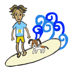 [LINEスタンプ] 波乗りあっくん