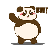 [LINEスタンプ] cute panda L say HI to you