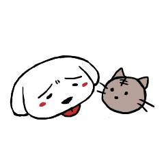 [LINEスタンプ] まめだいふくwithもなか