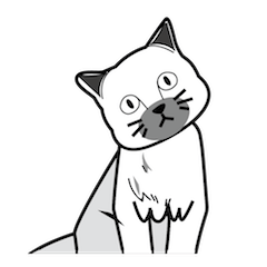 [LINEスタンプ] Single face cat