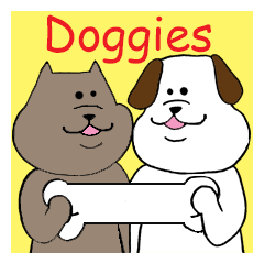 [LINEスタンプ] Doggies！の画像（メイン）