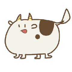 [LINEスタンプ] A Moo And His Friendsの画像（メイン）
