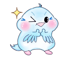 [LINEスタンプ] Boeing is a tiny blue bird2