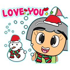 [LINEスタンプ] Hanako. Merry Christmas