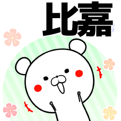 [LINEスタンプ] 比嘉の元気な敬語入り名前スタンプ(40個入)