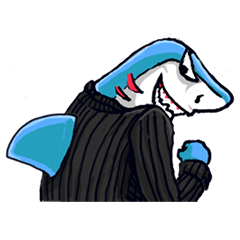 [LINEスタンプ] Uncle Shark