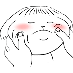 [LINEスタンプ] 'DOTOOME' has a thick chin.(Korean ver.)