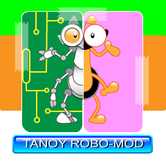 [LINEスタンプ] Mod Tanoy Joy＆Joke No.18 "Robo-Mod".